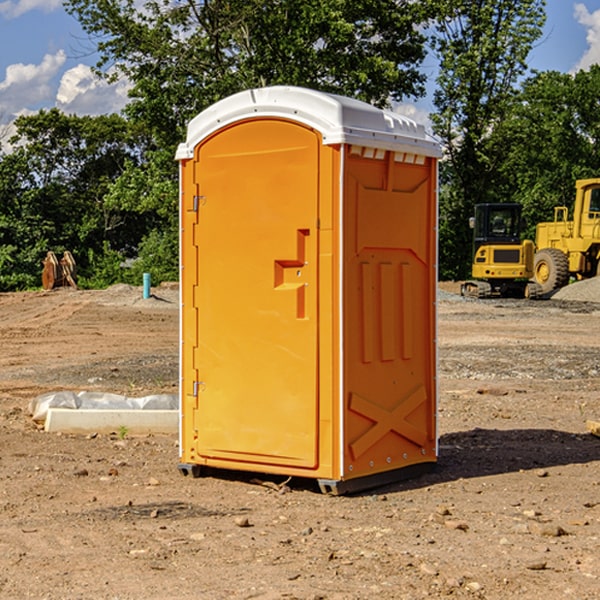 how often are the porta potties cleaned and serviced during a rental period in Columbiaville